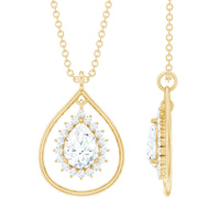 Pear Shape Lab Grown Diamond Teardrop Pendant Necklace