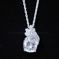 Nature Inspired 5.6 Carat Moissanite Designer Necklace for Wedding