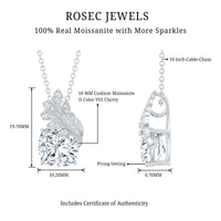 Nature Inspired 5.6 Carat Moissanite Designer Necklace for Wedding