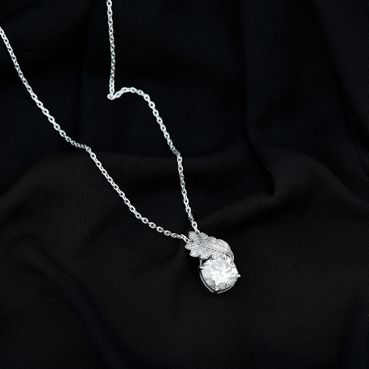 Nature Inspired 5.6 Carat Moissanite Designer Necklace for Wedding