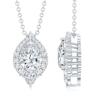 Certified 1.3 Carat Moissanite Teardrop Necklace for Wedding