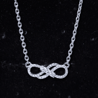 Certified Moissanite Infinity Symbol Necklace for Women