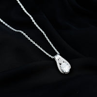 Certified 2 Carat Oval Moissanite Teardrop Pendant for Wedding