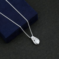 Certified 2 Carat Oval Moissanite Teardrop Pendant for Wedding