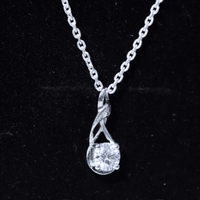 Certified Moissanite Infinity Necklace with Chain
