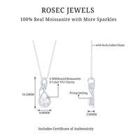 Certified Moissanite Infinity Necklace with Chain