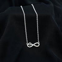 Minimalist Moissanite Infinity Heart Necklace in 14K Gold Plated Silver