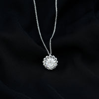 Certified 2 Carat Moissanite Solitaire Necklace with Silver Chain