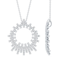 Womens Moissanite Designer Cocktail Necklace With Silver Chain