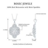 Certified Moissanite Flower Necklace for Wedding