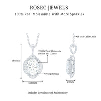Moissanite Art Deco Necklace with Silver Chain