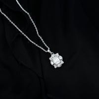Certified 2.8 Carat Emerald Cut Moissanite Designer Necklace With Silver Chain