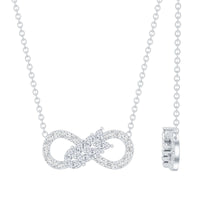 Certified Sterling Silver Moissanite Infinity Necklace