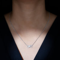 Certified Sterling Silver Moissanite Infinity Necklace