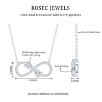Certified Moissanite Forever Symbol Necklace for Women