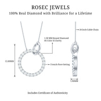 Natural Diamond Eternity Necklace for Women