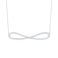 Diamond Sideway Infinity Pendant Necklace