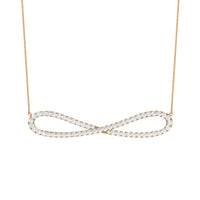Diamond Sideway Infinity Pendant Necklace