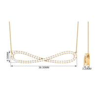 Diamond Sideway Infinity Pendant Necklace