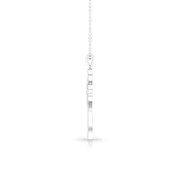 Certified Moissanite Heart Cross Pendant Necklace