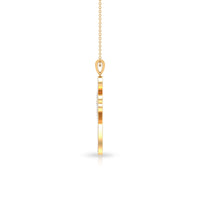 Certified Moissanite Heart Cross Pendant Necklace