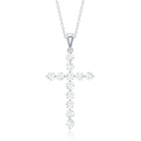 Certified Moissanite Cross Pendant Necklace