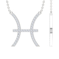 Certified Lab Diamond Pisces Zodiac Sign Necklace