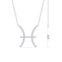 Certified Lab Diamond Pisces Zodiac Sign Necklace