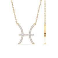Certified Lab Diamond Pisces Zodiac Sign Necklace