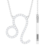 Lab Grown Diamond Leo Zodiac Necklace