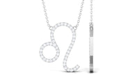 Lab Grown Diamond Leo Zodiac Necklace