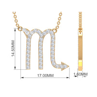Certified Lab Grown Diamond Scorpio Zodiac Necklace