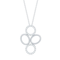 Certified diamond contemporary pendant necklace for women by Rosec Jewels featuring a sleek, modern design.