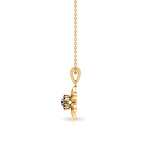 Real Blue Sapphire Flower Pendant Necklace