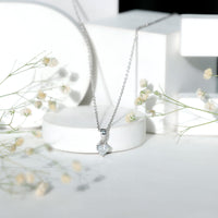 5 MM Lab Grown Diamond Heart Necklace For Women