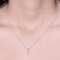 6X5 MM Lab Grown Diamond Teardrop Pendant Necklace