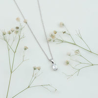 0.7 Carat Lab Grown Diamond Emerald Cut Necklace with Silver Chain