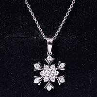 Certified Natural Diamond Christmas Necklace With Chain