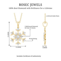 Certified Natural Diamond Christmas Necklace With Chain