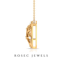 Heart Shaped Openwork Diamond Necklace
