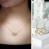 Rosec Jewels Certified Diamond Infinity Heart Necklace featuring sparkling diamonds on a delicate chain.