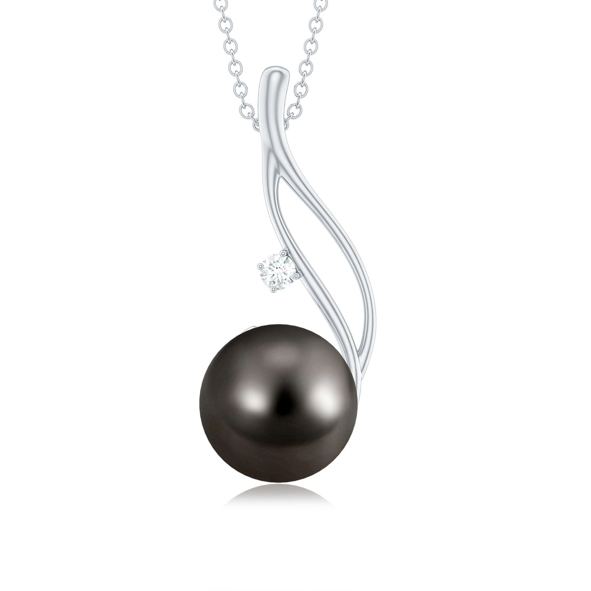 10MM Tahitian Pearl Drop Pendant with Hidden Bail