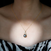 Elegant Black Tahitian Pearl Designer Pendant with Diamond
