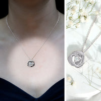 Certified Lab Grown Diamond Rose Pendant Necklace