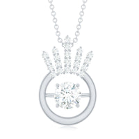 Designer Lab Grown Diamond Crown Necklace