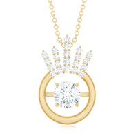 Designer Lab Grown Diamond Crown Necklace