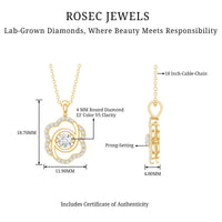 Flower Pendant Necklace with Lab Grown Diamond