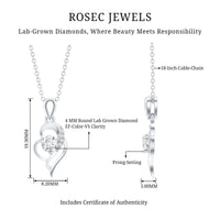 Heart Necklace with Lab Grown Diamond