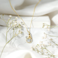 Certified Round Lab Grown Diamond Designer Pendant Necklace