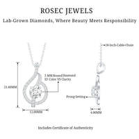 Certified Lab Grown Diamond Leaf Necklace